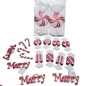 Peppermint shatterproof ornaments